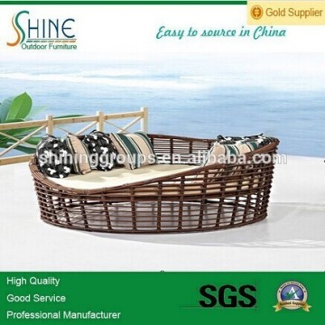 Rattan garden sun bed outdoor furniture C971