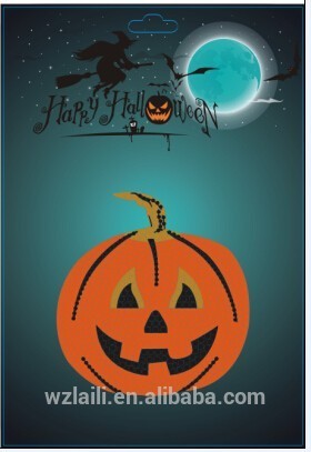 rhinestone halloween pumpkin sticker/halloween children's sticker