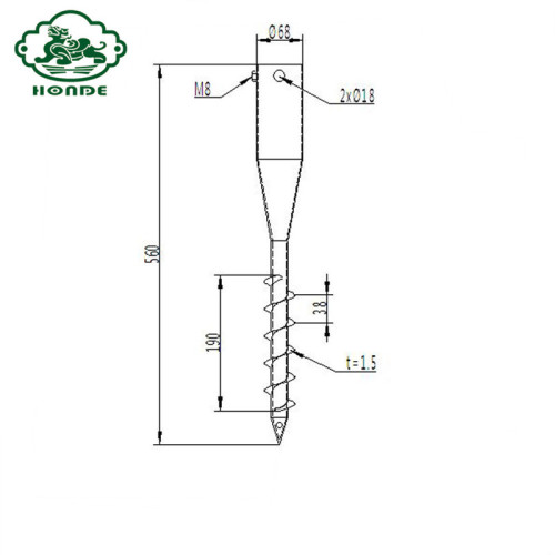 Γαλβανισμένο Q235 Steel Screw Pile Fence Post