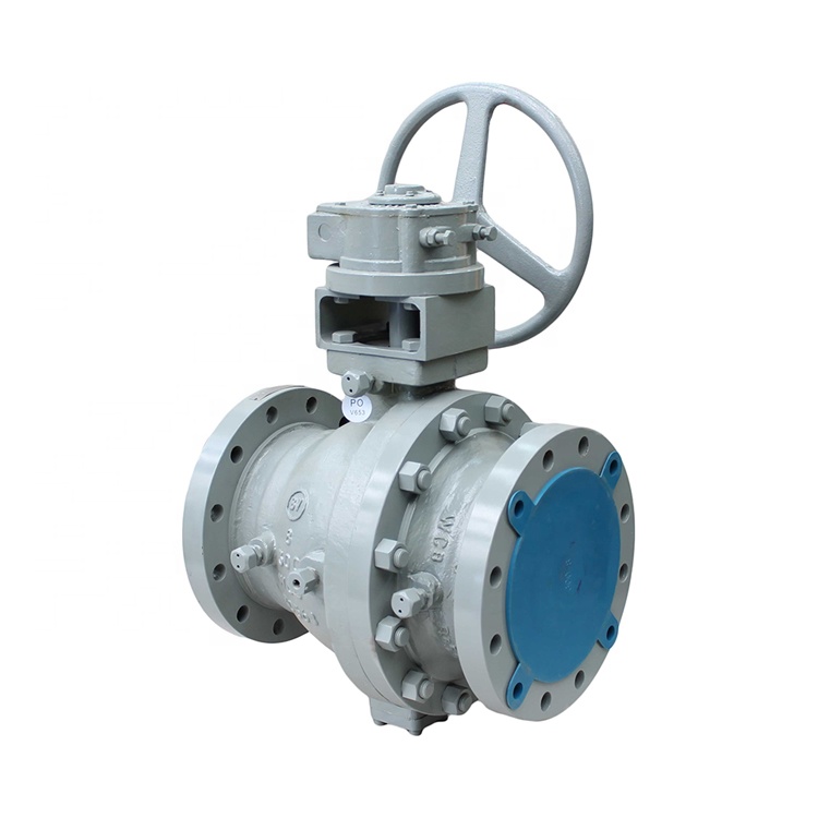 API 6D Flange 2 Piece Cast Steel 300LB Trunnion Mounted Ball Valve