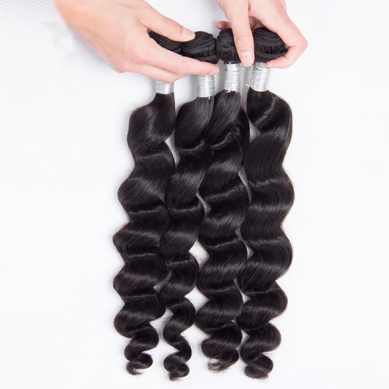 Wholesale Virgin Brazilian Hair Weave Vendors 100% Brazillian Hair Bundles With Closure Loose wave Virgin Human Hair