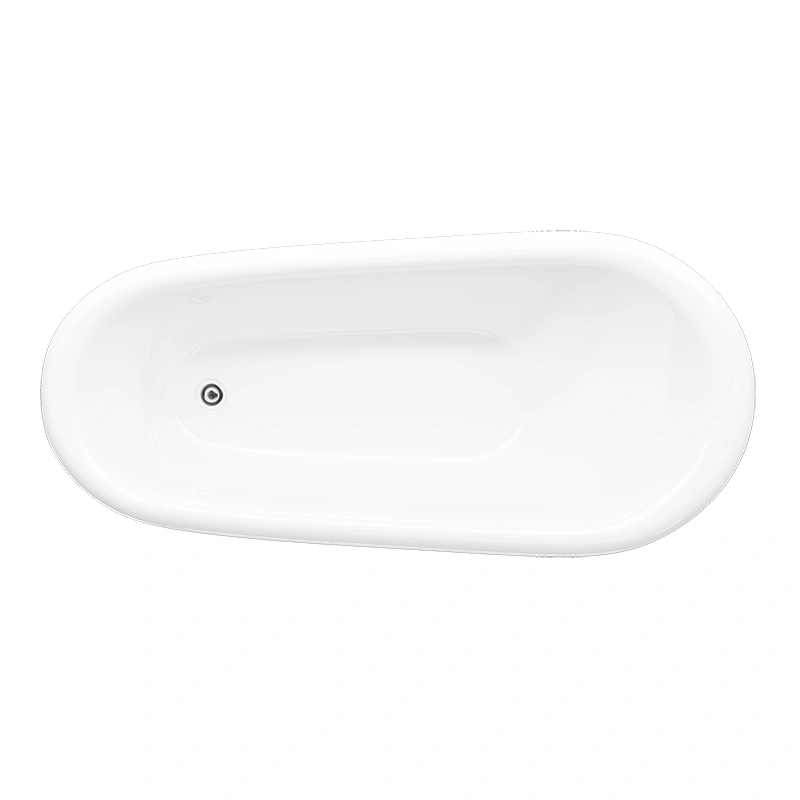 White Color Acrylic Classical Bathtub with Four Claw Feet