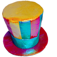 Halloween Clown High Hat: Colorful Magic Hat for Fun Party Decor