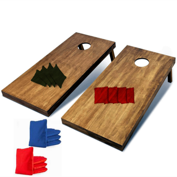 LED Wooden Cornhole Board Set with Sandbags and Carrying Case