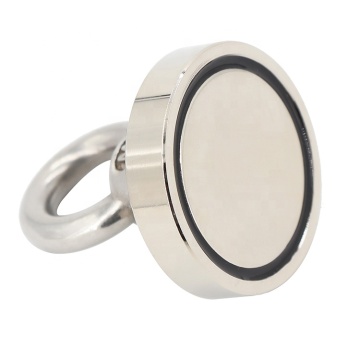 Super Strong Round Salvage Neodymium Fishing Retrieval Magnet - 135KG/300LBS, N35, D60mm, with Eyebolt
