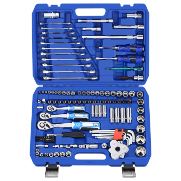 121PCS Auto Repair Mechanic Wrench Set Kit - Hand Tool Toolbox Combination Socket Wrench Sets