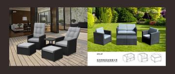 Round rattan sofa set for beach