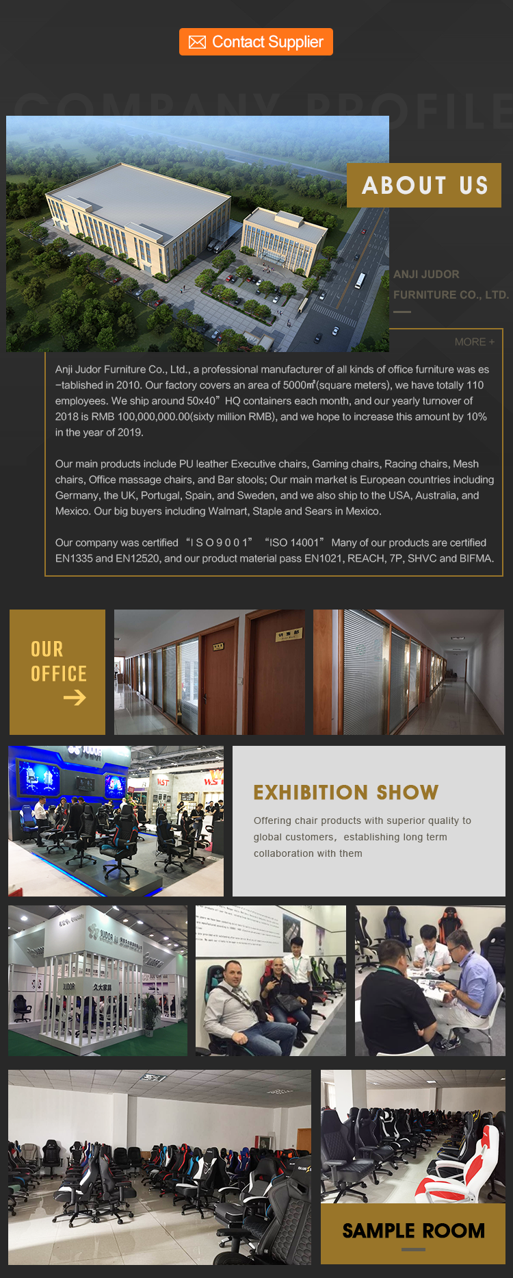Judor 2019 Gaming Desk Reception Office Table Executive Standing Desk