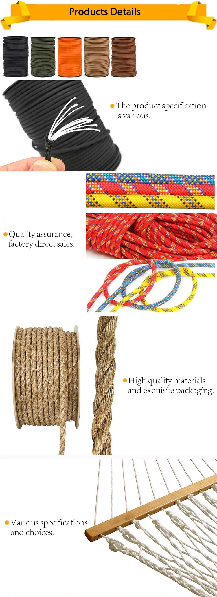 4-Strand Twisted PP Polypropylene Ropes