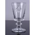 Hand Pressed Flower Design Drinking Glass Tumbler And Goblet