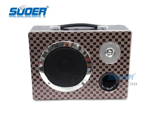 Suoer Portable 5 Inch/6 Inch Car Subwoofer Square Leather Subwoofer Speaker