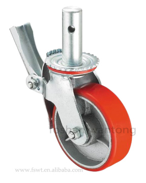 Mobile Adjustable Scaffold Caster Wheel With Brake