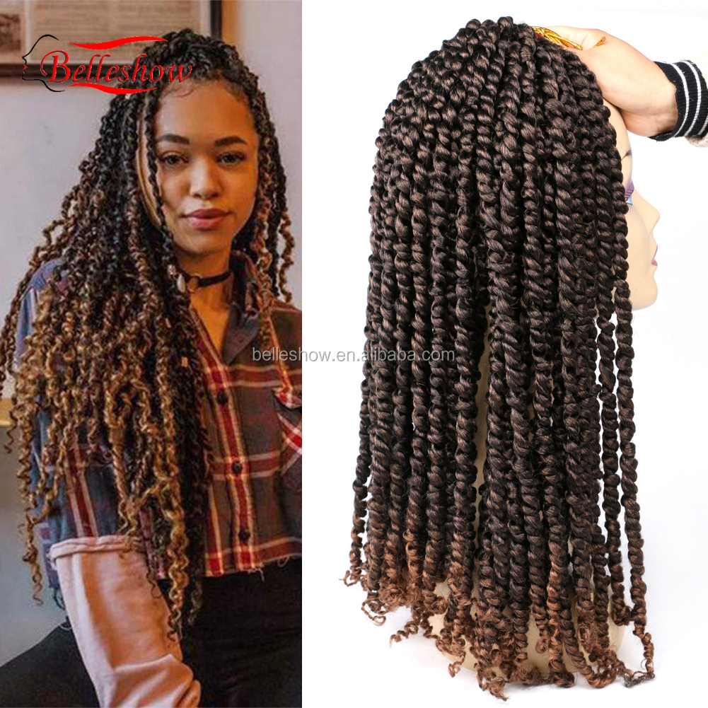 New arrival Synthetic Pre-twisted Passion crochet braids passion twist