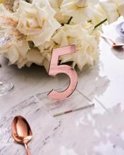 Rose Gold Acrylic Table Sign