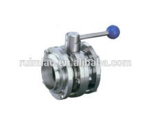 Sanitary Stainless Steel 3PC Butterfly Valve