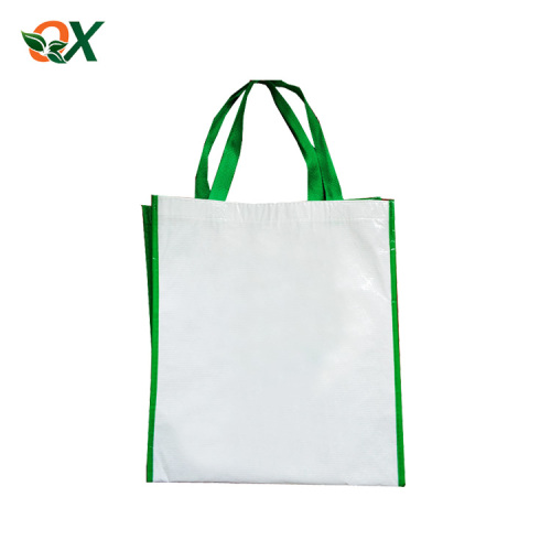 Eco friendly High quality Film color printing rpet shopping bag for supermarket