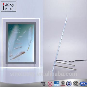 Acrylic led display stand with two legs