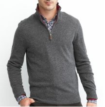 Men's cotton Cashmere pullover zipper open Sweater/pullover quality knitwear man SWT-M10108