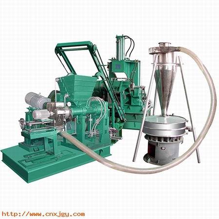 Air-cooled plastic mixing-pelletizing line