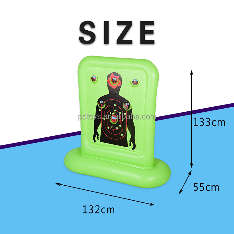 Customized Water gun inflatable shooting game toy beach floats floatie baby pool swimming pool water game toy