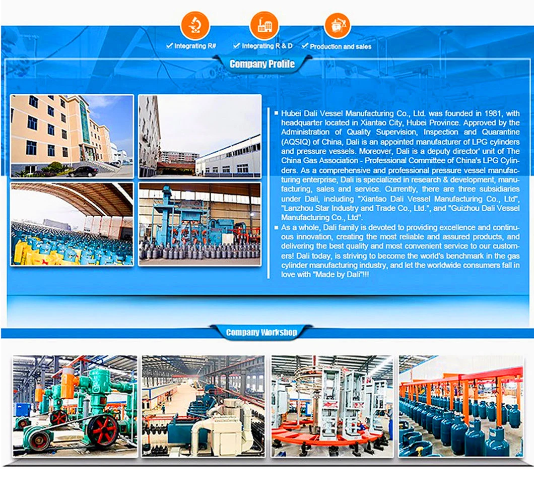 47kg HP295 Steel Filling LPG Gas Tanks Supplier in China
