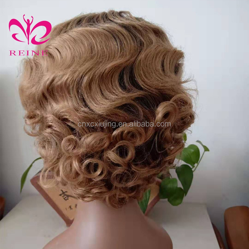 REINE New style Human Hair Pixie Cut Machine Made Wigs With Baby Hair Brazilian short Hair Wigs with New Desgin
