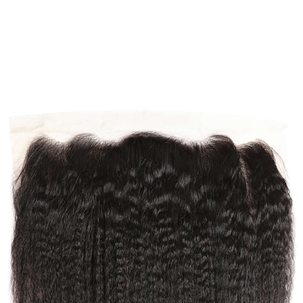 Top Sell Malaysian  Mink Hair Yaki 13x4 Transparent Thin Skin Swiss Lace Frontal With Natural Pre plucked Line