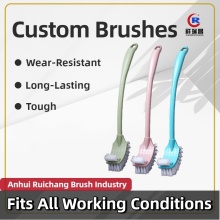 Specialized Toilet Brush with Curved Head Design