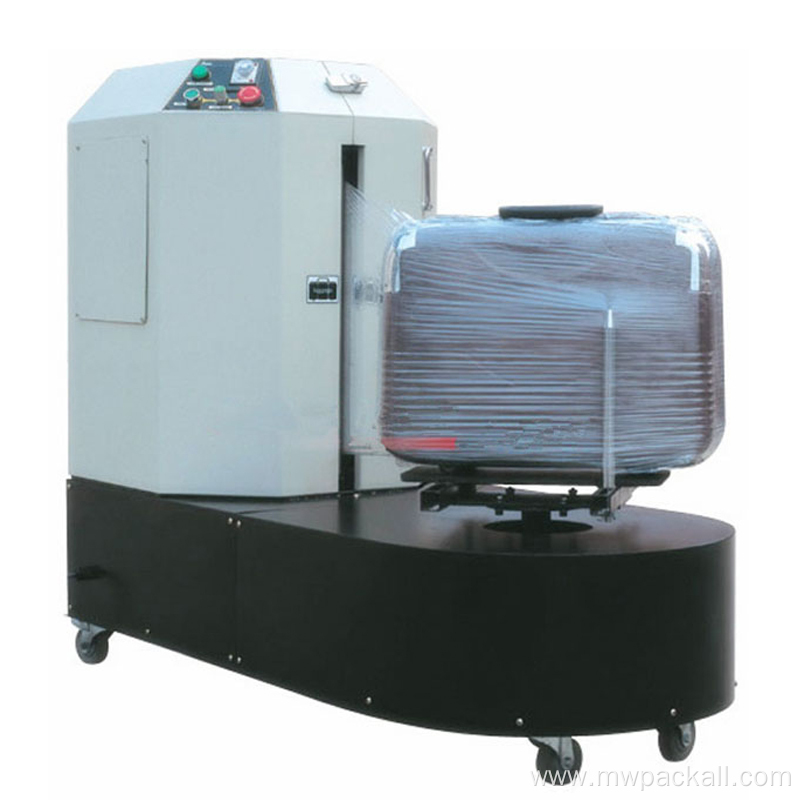 Self-help easy operation airport luggage wrapping machine model XL-01 from Myway Machinery