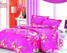 2017 wholesale cheap pink falnnel 4ps bedding set