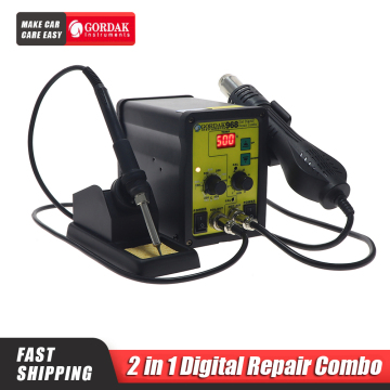 GORDAK 968 hot air gun desoldering station two in one digital display desoldering station 936 electric ferrochrome hot air table