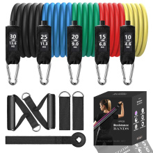 Custom Logo11 Pcs Exercise Band Resistance Set