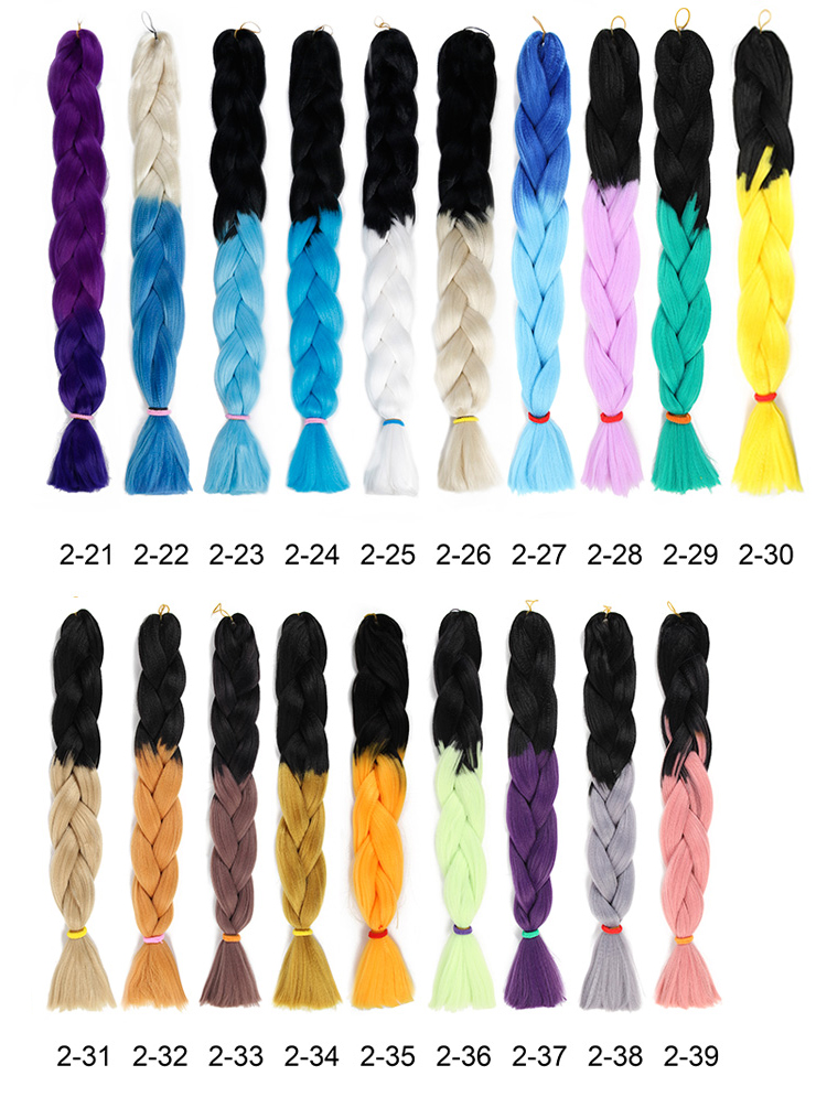 Factory Wholesale kanikalon synthetic  braiding hair 82inches 165g  Jumbo Braid,Synthetic Braiding Hair Extension