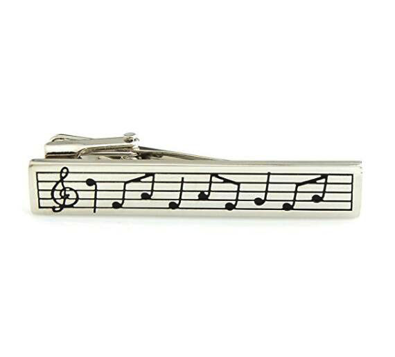 Men S Novelty Music Symbol Tie Clip