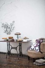 Miniature vintage treadle sewing machine