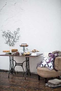 Miniature vintage treadle sewing machine