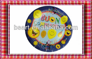 Lovely kids party paper plates