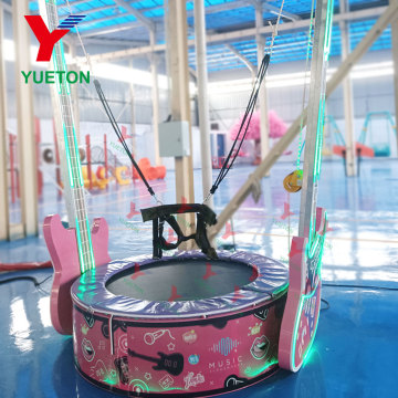 Colorful Giraffe Bungee Trampoline with LED Lights for Kids