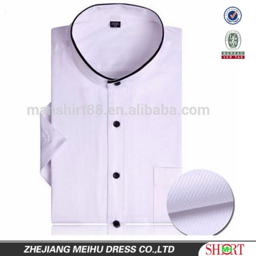 Latest dress designs for men decorated collar summer shirt mens dress shirts