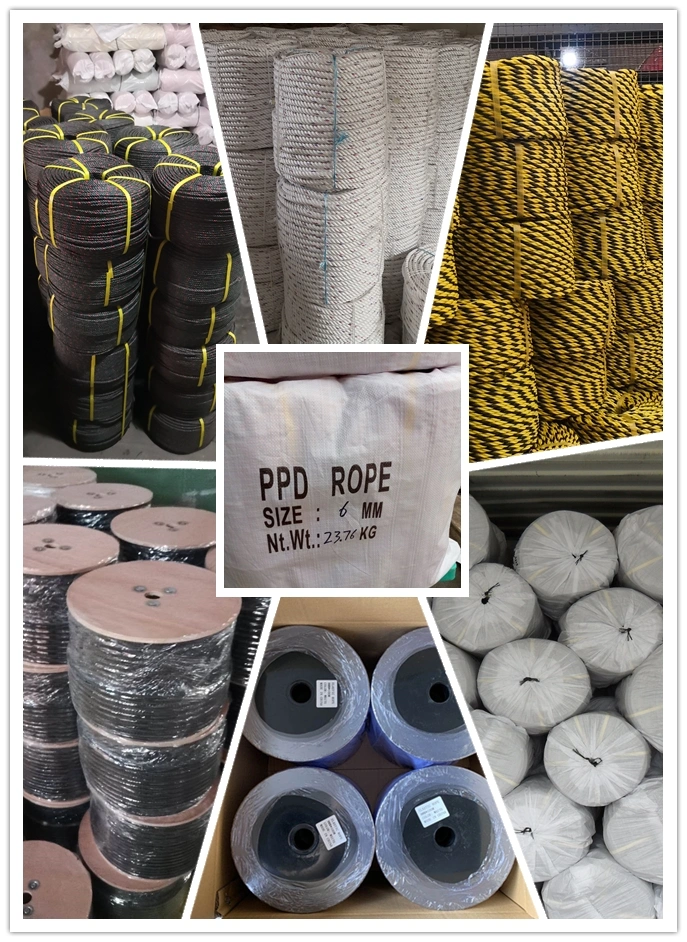 Factory Selling 3 Strand Twisted/Twist Blue PP/Polypropylene Splitfilm/Split Film Rope for Agriculture Packing