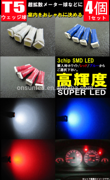 Professional factory led auto lamp wedge base bulb 12v t5