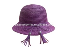 lady summer bright colors raffia straw hats, women summer lovely cloche hats
