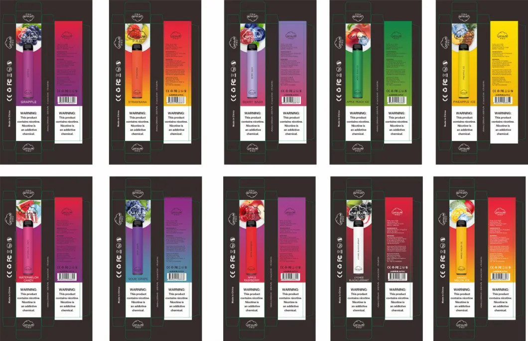 2021 Wholesale Air Glow PRO 10 Flavors 1600 Puffs Disposable Vape Pen