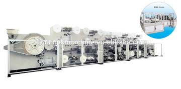 J: Full servo type baby diaper machine, baby diaper production line, baby diaper making machine