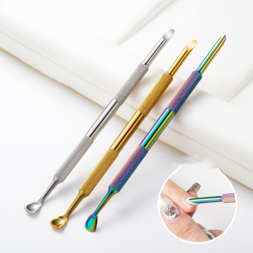 Stainless Steel Double Head Nail Cuticle Pusher for Manicure Polishing