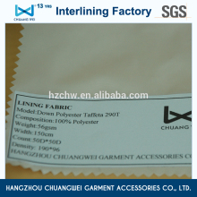 2015 high quality durable down woven polyester lining