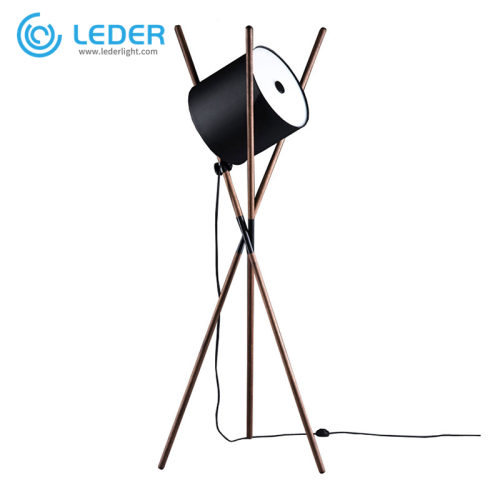 Lámpara de pie LED de madera LEDER