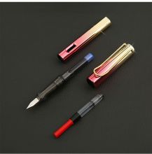 Elegant Plastic Fountain Pen with Printed Logo and Ink Sac for Promotions
