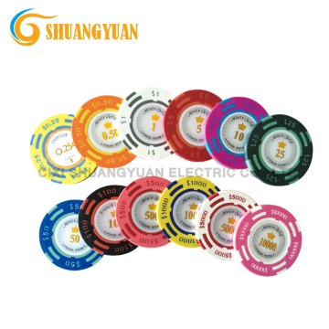 14 Gram 2-Tone Crown Casino Style Monte Carlo Value Poker Chips