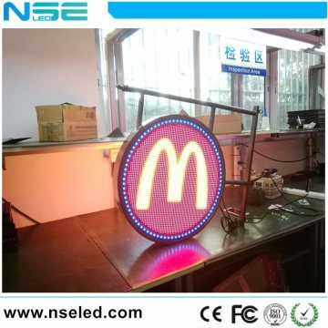 New Product P8mm Circular LED Logo Sign
